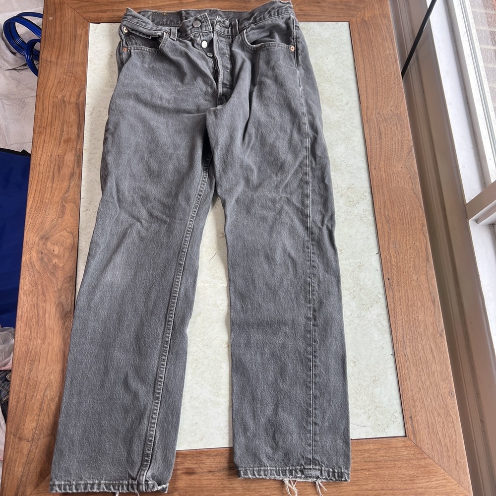 Vintage 90s Levi's 501 Jeans Faded Black Denim USA Made Button Fly 32/301997
